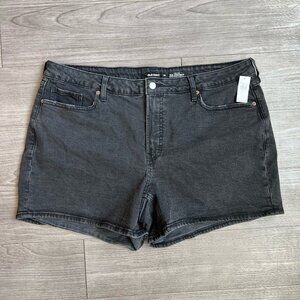 NWT Old Navy The O.G. Straight High Rise Black Denim Shorts Size 20